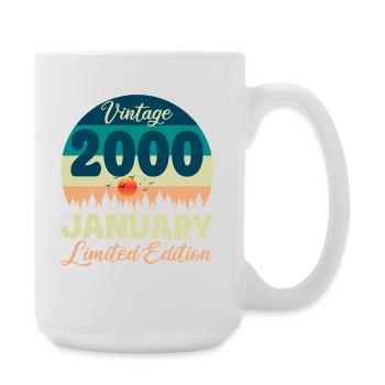 Anniversaire Janvier 2000 Cadeau Vintage Limited - Grande tasse 440 ml - blanc - Droite