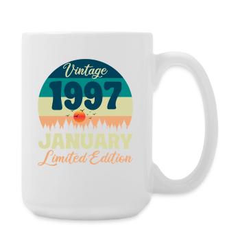 Anniversaire Janvier 1997 Cadeau Vintage Limited - Grande tasse 440 ml - blanc - Droite