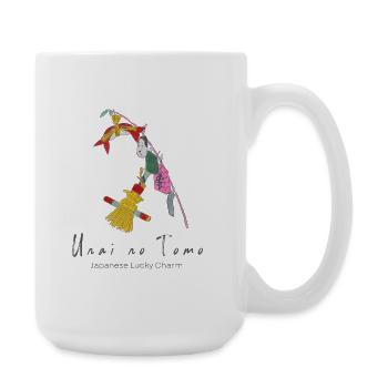Unai no Tomo - Lucky Charm Garland Japanese craft - Large Mug 440 ml - white - Right