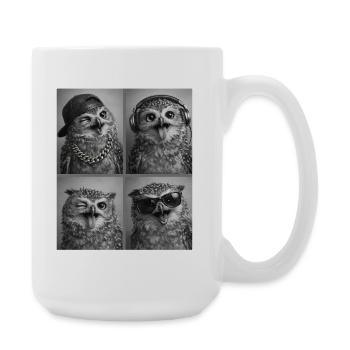 Eule - Große Tasse 440 ml - Weiß - Rechts