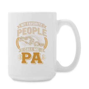 Daddy LoveMy favorite people call me Daddy - Large Mug 440 ml - white - Right