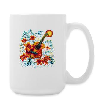 Guitar Vintage Look - Large Mug 440 ml - white - Right