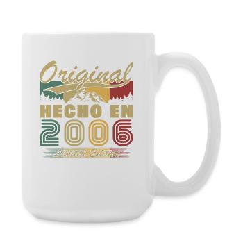 Cadeau d’anniversaire vintage fabriqué en 2006 - Grande tasse 440 ml - blanc - Droite