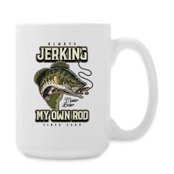 Always Jerking My Rod Funny Fishing Born 2004 - Large Mug 440 ml - white - Right