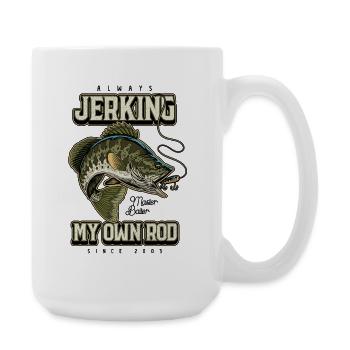 Always Jerking My Rod Funny Fishing Born 2003 - Large Mug 440 ml - white - Right