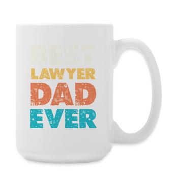 Best Lawyer Dad Ever - Large Mug 440 ml - white - Right