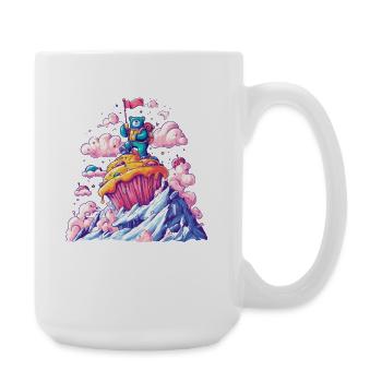 Bear Adventure Cupcake Summit - Large Mug 440 ml - white - Right