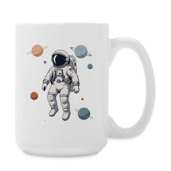 Astronaute dans le labyrinthe planétaire - Grande tasse 440 ml - blanc - Droite