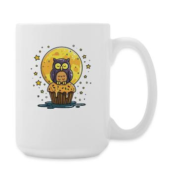 Night Owls Cupcake - Large Mug 440 ml - white - Right
