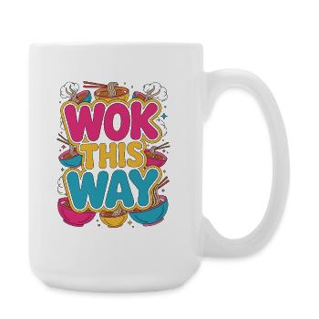 Ramen Wok This Way Noodle Bowl Loves Japanese Food - Große Tasse 440 ml - Weiß - Rechts