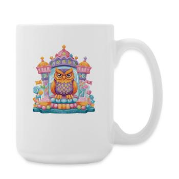 Zuckerkönigs-Eulenthron - Große Tasse 440 ml - Weiß - Rechts