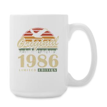 1986 Vintage Born Retro Vintage Birthday - Large Mug 440 ml - white - Right
