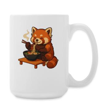 Red Panda with Noodles Ramen kawaii Red Panda - Large Mug 440 ml - white - Right