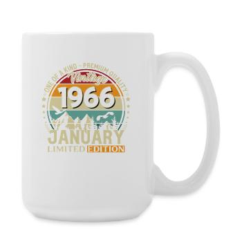 196660e anniversaire Millésime janvier 1966 - Grande tasse 440 ml - blanc - Droite