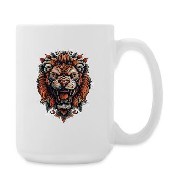 Lion Lion Head - Large Mug 440 ml - white - Right