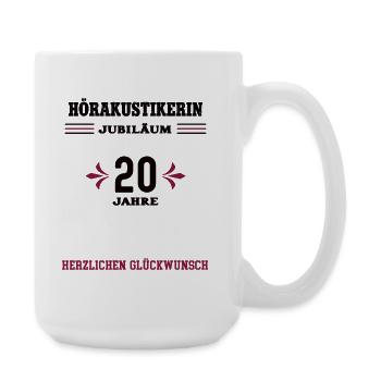 Hearing aid acoustician 20th anniversary 20th anniversary colleague - Large Mug 440 ml - white - Right