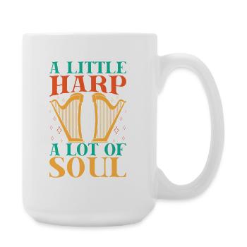 Funny Harmonica Player Little Harp Lot Of Soul - Große Tasse 440 ml - Weiß - Rechts