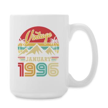 January 1996 Vintage Retro Birthday Gift - Large Mug 440 ml - white - Right