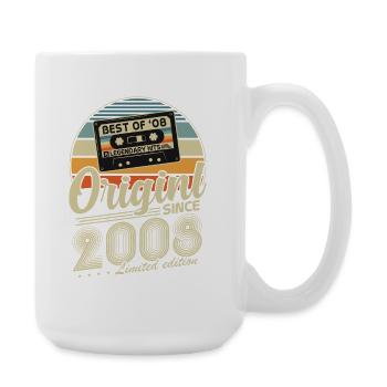 Originaler 2008er Jahrgang Vintage Geburtstag Retro - Große Tasse 440 ml - Weiß - Rechts