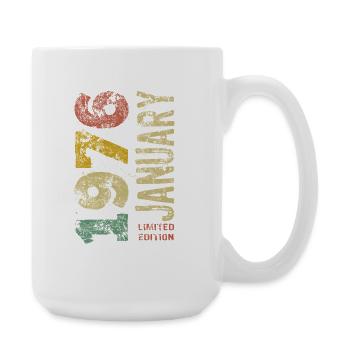 Limited Edition January 1976 Geburtstag Geschenk - Große Tasse 440 ml - Weiß - Rechts