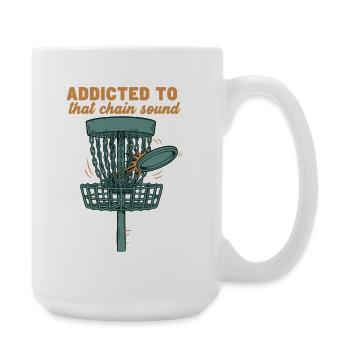 Addicted To That Chain Sound Disc Golf Basket - Large Mug 440 ml - white - Right
