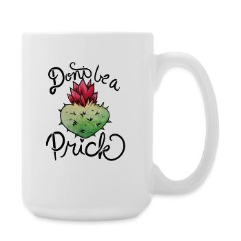 Aquarell Kaktusherz mit Blüte - Große Tasse 440 ml - Weiß - Rechts
