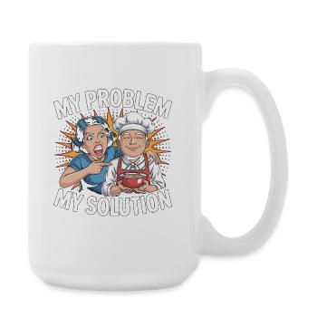 Ramen My Problem My Pictogram Dad Mom Noodle Bowl - Große Tasse 440 ml - Weiß - Rechts