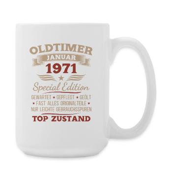 55th Birthday Gift Classic Car January 1971 - Large Mug 440 ml - white - Right