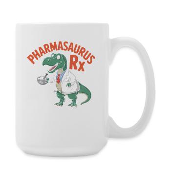 PharmaSaurus RX Doktoralligator - Große Tasse 440 ml - Weiß - Rechts