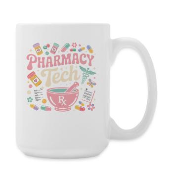 PharmaTech Pharmacy Illustration - Large Mug 440 ml - white - Right