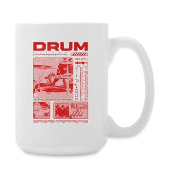 Rock-Schlagzeuger, Trommelspieler, Streetwear - Große Tasse 440 ml - Weiß - Rechts