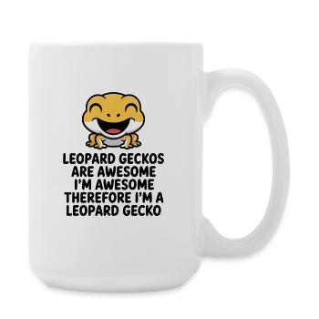 Meme joyeux du léopardgecko sur le noir - Grande tasse 440 ml - blanc - Droite