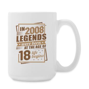 18th Birthday Vintage Legends Retro Modern - Large Mug 440 ml - white - Right