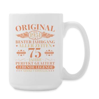 1951 Vintage Born Legend 75th Birthday - Large Mug 440 ml - white - Right