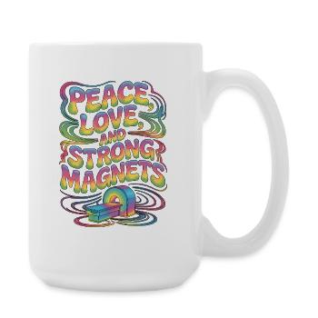 MRI Tech Peace Love And Radiologic Technologist - Large Mug 440 ml - white - Right