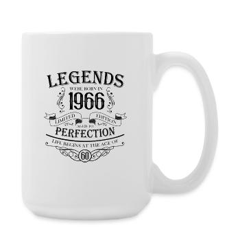 60th Birthday 1966 Legends Vintage Design - Large Mug 440 ml - white - Right