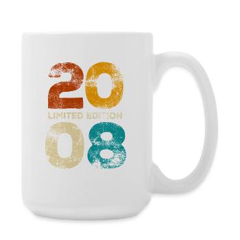 Limited Edition 2008 Retro Geburtstag Geschenk - Große Tasse 440 ml - Weiß - Rechts