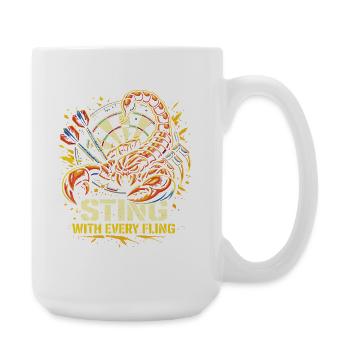 Fléchettes | Pique à chaque aventure - Skorpion - Grande tasse 440 ml - blanc - Droite