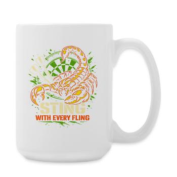 Fléchettes | Pique à chaque aventure - Skorpion - Grande tasse 440 ml - blanc - Droite