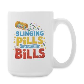 Pills against the bills - Large Mug 440 ml - white - Right