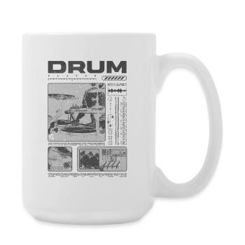 Rock-Schlagzeuger, Trommelspieler, Streetwear - Große Tasse 440 ml - Weiß - Rechts