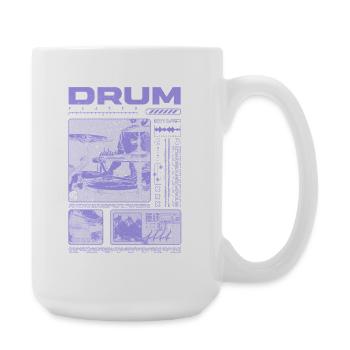 Rock-Schlagzeuger, Trommelspieler, Streetwear - Große Tasse 440 ml - Weiß - Rechts