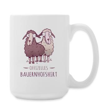 Official Farm Shirt Funny Sheep - Large Mug 440 ml - white - Right