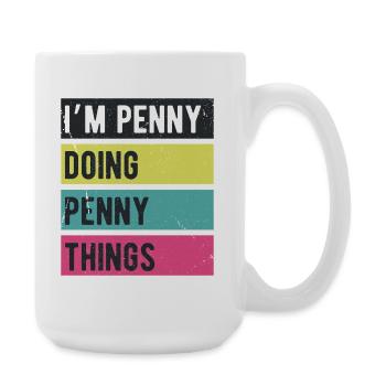 Je suis Penny qui fait des choses Penny Colors rétro - Grande tasse 440 ml - blanc - Droite
