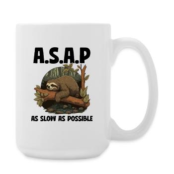 Sloth ASAP As Slow As Possible - Large Mug 440 ml - white - Right