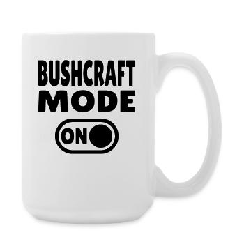 Bushcraft Mode ON – Turn on forest life - Large Mug 440 ml - white - Right