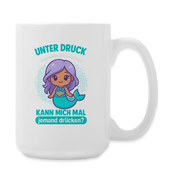 Unter Druck Meerjungfrau - Große Tasse 440 ml - Weiß - Rechts