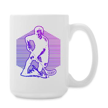 Classic floorball motif - Large Mug 440 ml - white - Right