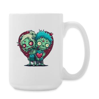 Valentine Zombie Love - Large Mug 440 ml - white - Right