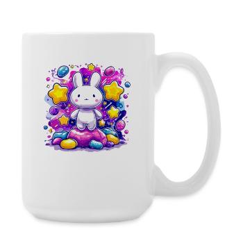 Moon Rabbit in Star Magic - Large Mug 440 ml - white - Right